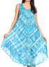 Vestido largo informal sin mangas con efecto tie-dye y tirantes finos para mujer de Sakkas Ambra
