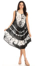 Vestido largo informal sin mangas con efecto tie-dye y tirantes finos para mujer de Sakkas Ambra