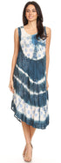 Vestido largo informal sin mangas con efecto tie-dye y tirantes finos para mujer de Sakkas Ambra