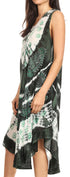 Vestido largo informal sin mangas con efecto tie-dye y tirantes finos para mujer de Sakkas Ambra