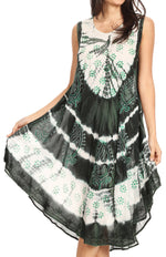 Vestido largo informal sin mangas con efecto tie-dye y tirantes finos para mujer de Sakkas Ambra