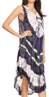 Vestido largo informal sin mangas con efecto tie-dye y tirantes finos para mujer de Sakkas Ambra
