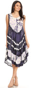 Vestido largo informal sin mangas con efecto tie-dye y tirantes finos para mujer de Sakkas Ambra