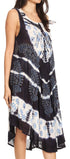 Vestido largo informal sin mangas con efecto tie-dye y tirantes finos para mujer de Sakkas Ambra