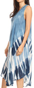 Vestido largo informal sin mangas con efecto tie-dye y tirantes finos para mujer de Sakkas Ambra