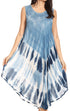 Vestido largo informal sin mangas con efecto tie-dye y tirantes finos para mujer de Sakkas Ambra