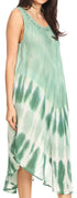 Vestido largo informal sin mangas con efecto tie-dye y tirantes finos para mujer de Sakkas Ambra