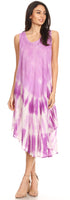 Vestido largo informal sin mangas con efecto tie-dye y tirantes finos para mujer de Sakkas Ambra