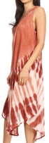 Vestido largo informal sin mangas con efecto tie-dye y tirantes finos para mujer de Sakkas Ambra