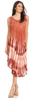 Vestido largo informal sin mangas con efecto tie-dye y tirantes finos para mujer de Sakkas Ambra