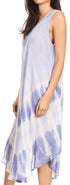 Vestido largo informal sin mangas con efecto tie-dye y tirantes finos para mujer de Sakkas Ambra