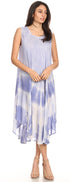 Vestido largo informal sin mangas con efecto tie-dye y tirantes finos para mujer de Sakkas Ambra