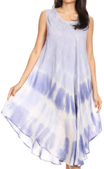 Vestido largo informal sin mangas con efecto tie-dye y tirantes finos para mujer de Sakkas Ambra