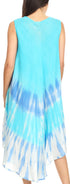 Vestido largo informal sin mangas con efecto tie-dye y tirantes finos para mujer de Sakkas Ambra