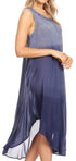 Vestido largo informal sin mangas con efecto tie-dye y tirantes finos para mujer de Sakkas Ambra