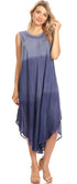 Vestido largo informal sin mangas con efecto tie-dye y tirantes finos para mujer de Sakkas Ambra