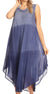 Vestido largo informal sin mangas con efecto tie-dye y tirantes finos para mujer de Sakkas Ambra