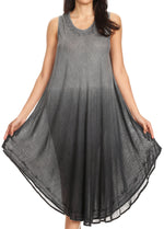 Vestido largo informal sin mangas con efecto tie-dye y tirantes finos para mujer de Sakkas Ambra