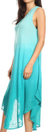 Vestido largo informal sin mangas con efecto tie-dye y tirantes finos para mujer de Sakkas Ambra