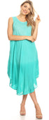 Vestido largo informal sin mangas con efecto tie-dye y tirantes finos para mujer de Sakkas Ambra