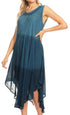 Vestido largo informal sin mangas con efecto tie-dye y tirantes finos para mujer de Sakkas Ambra