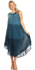 Vestido largo informal sin mangas con efecto tie-dye y tirantes finos para mujer de Sakkas Ambra
