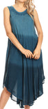 Vestido largo informal sin mangas con efecto tie-dye y tirantes finos para mujer de Sakkas Ambra
