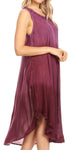 Vestido largo informal sin mangas con efecto tie-dye y tirantes finos para mujer de Sakkas Ambra