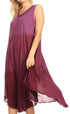 Vestido largo informal sin mangas con efecto tie-dye y tirantes finos para mujer de Sakkas Ambra