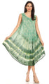 Vestido largo informal sin mangas con efecto tie-dye y tirantes finos para mujer de Sakkas Ambra