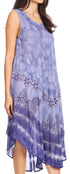 Vestido largo informal sin mangas con efecto tie-dye y tirantes finos para mujer de Sakkas Ambra