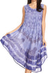 Vestido largo informal sin mangas con efecto tie-dye y tirantes finos para mujer de Sakkas Ambra