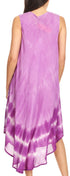 Vestido largo informal sin mangas con efecto tie-dye y tirantes finos para mujer de Sakkas Ambra