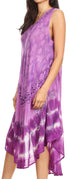 Vestido largo informal sin mangas con efecto tie-dye y tirantes finos para mujer de Sakkas Ambra