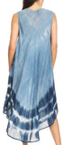 Vestido largo informal sin mangas con efecto tie-dye y tirantes finos para mujer de Sakkas Ambra