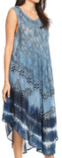 Vestido largo informal sin mangas con efecto tie-dye y tirantes finos para mujer de Sakkas Ambra