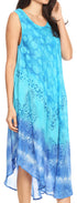 Vestido largo informal sin mangas con efecto tie-dye y tirantes finos para mujer de Sakkas Ambra