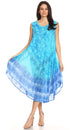 Vestido largo informal sin mangas con efecto tie-dye y tirantes finos para mujer de Sakkas Ambra
