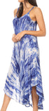 Vestido caftán Sakkas Liz para mujer, largo, suelto, sin mangas, informal, de verano