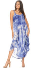 Vestido caftán Sakkas Liz para mujer, largo, suelto, sin mangas, informal, de verano