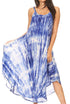 Vestido caftán Sakkas Liz para mujer, largo, suelto, sin mangas, informal, de verano