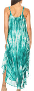 Vestido caftán Sakkas Liz para mujer, largo, suelto, sin mangas, informal, de verano