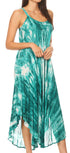 Vestido caftán Sakkas Liz para mujer, largo, suelto, sin mangas, informal, de verano