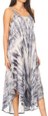 Vestido caftán Sakkas Liz para mujer, largo, suelto, sin mangas, informal, de verano