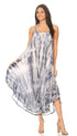 Vestido caftán Sakkas Liz para mujer, largo, suelto, sin mangas, informal, de verano