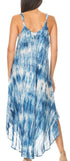 Vestido caftán Sakkas Liz para mujer, largo, suelto, sin mangas, informal, de verano