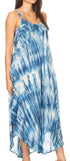 Vestido caftán Sakkas Liz para mujer, largo, suelto, sin mangas, informal, de verano