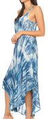 Vestido caftán Sakkas Liz para mujer, largo, suelto, sin mangas, informal, de verano