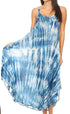 Vestido caftán Sakkas Liz para mujer, largo, suelto, sin mangas, informal, de verano