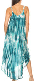 Vestido caftán Sakkas Liz para mujer, largo, suelto, sin mangas, informal, de verano